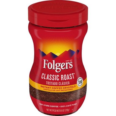 Cà phê hòa tan hiệu Folgers Classic Roast Instant Coffee Crystals 226g