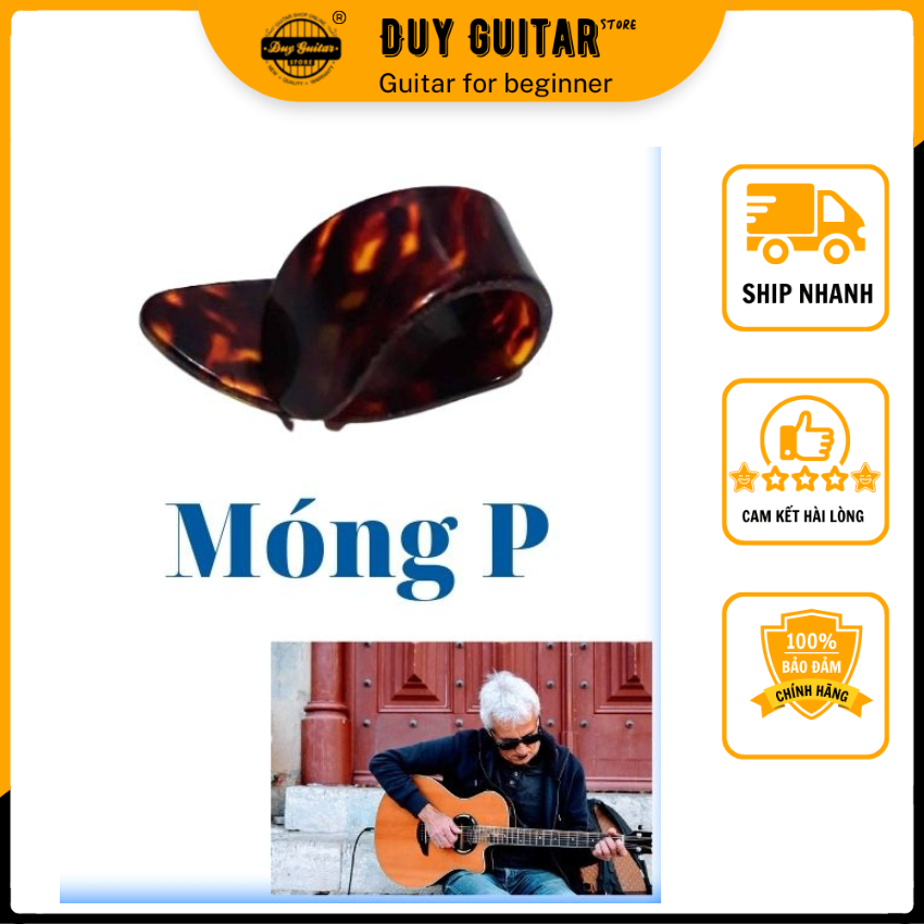 Móng gải guitar ngón tay cái ( màu ngẫu nhiên ) - Pick đàn guitar ngón P dày 1.5mm Free Size Duy Guitar Store phụ kiện guitar Sale rẻ dưới 49k