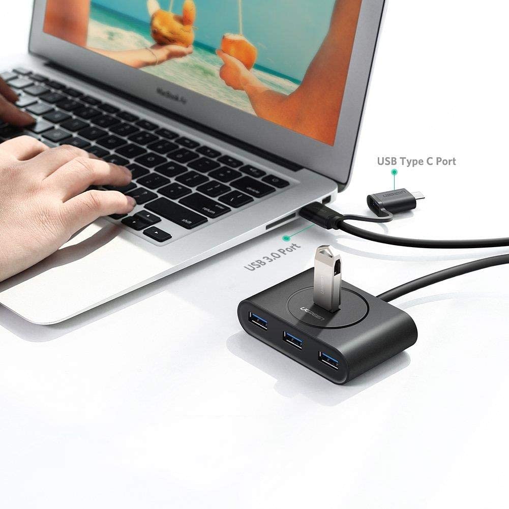 Bộ chia cổng USB 3.0 / USB type C sang 4 cổng USB 3.0 dài 1m UGREEN 40850 Bộ chia cổng USB 3.0 / USB type C sang 4 cổng USB 3.0 dài 1m UGREEN 40850