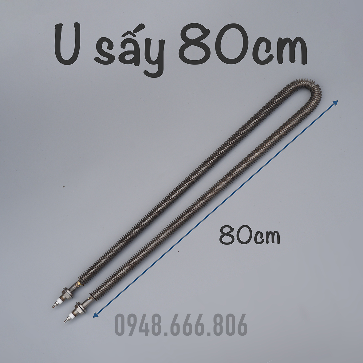 Điện trở sấy, thanh nhiệt sấy chữ U dài 80cm