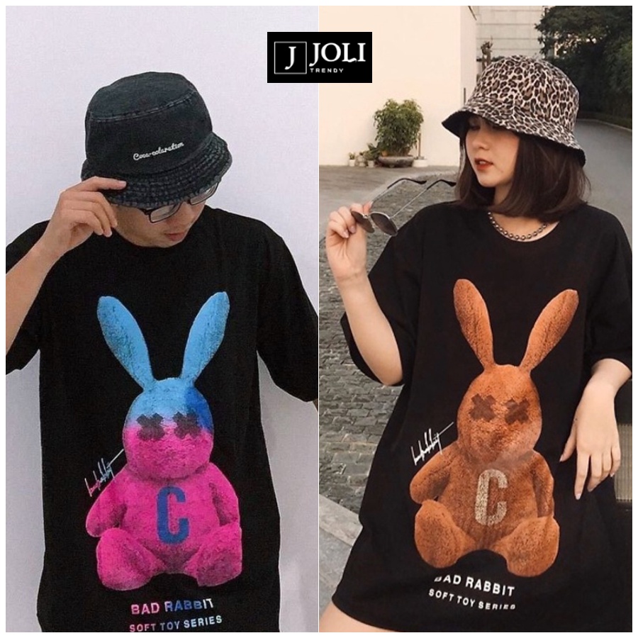 Áo Thun Nam Nữ Unisex Bad Rabit Cotton Form Rộng Tay Lỡ