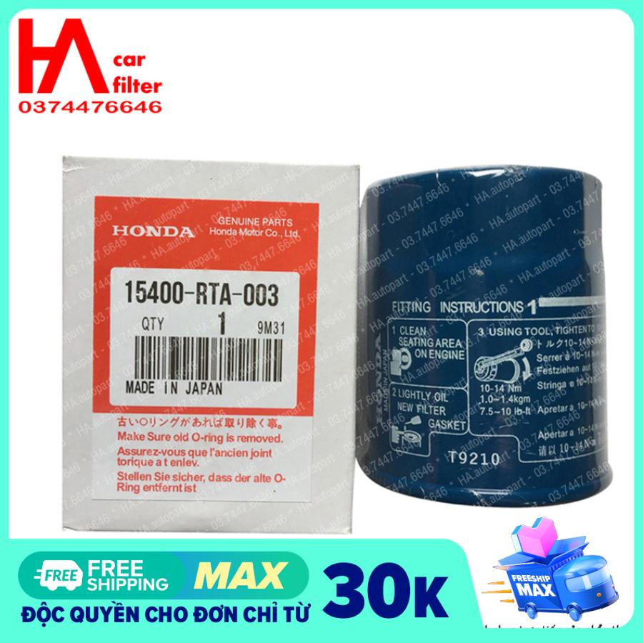 Lọc dầu nhớt Honda Civic, Honda City, Honda CR-V, Honda Brio, Honda Jazz.