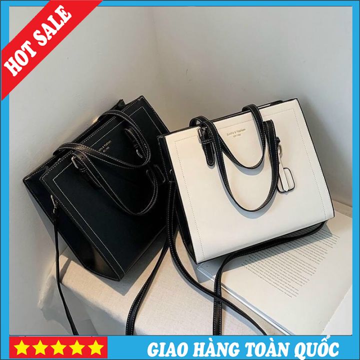 Túi công sở - túi xách nữ size to đựng vừa a4 chất da pu hàng quảng châu cao cấp
