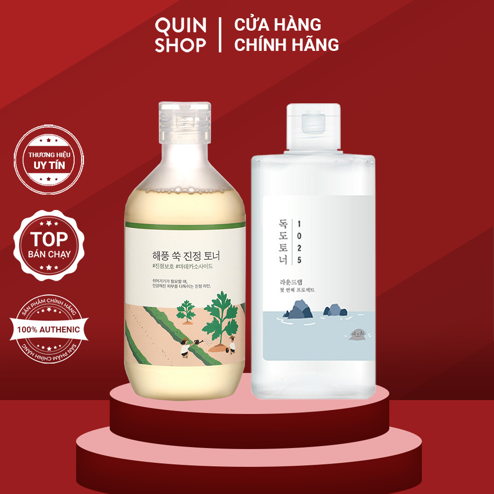 Nước cân bằng ngải cứu cấp ẩm, làm dịu round lab, mugwort calming 1025 dokdo toner