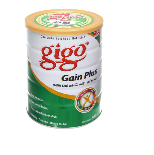 Sữa bột GIGO GAIN PLUS 900gr - Dành cho người gầy