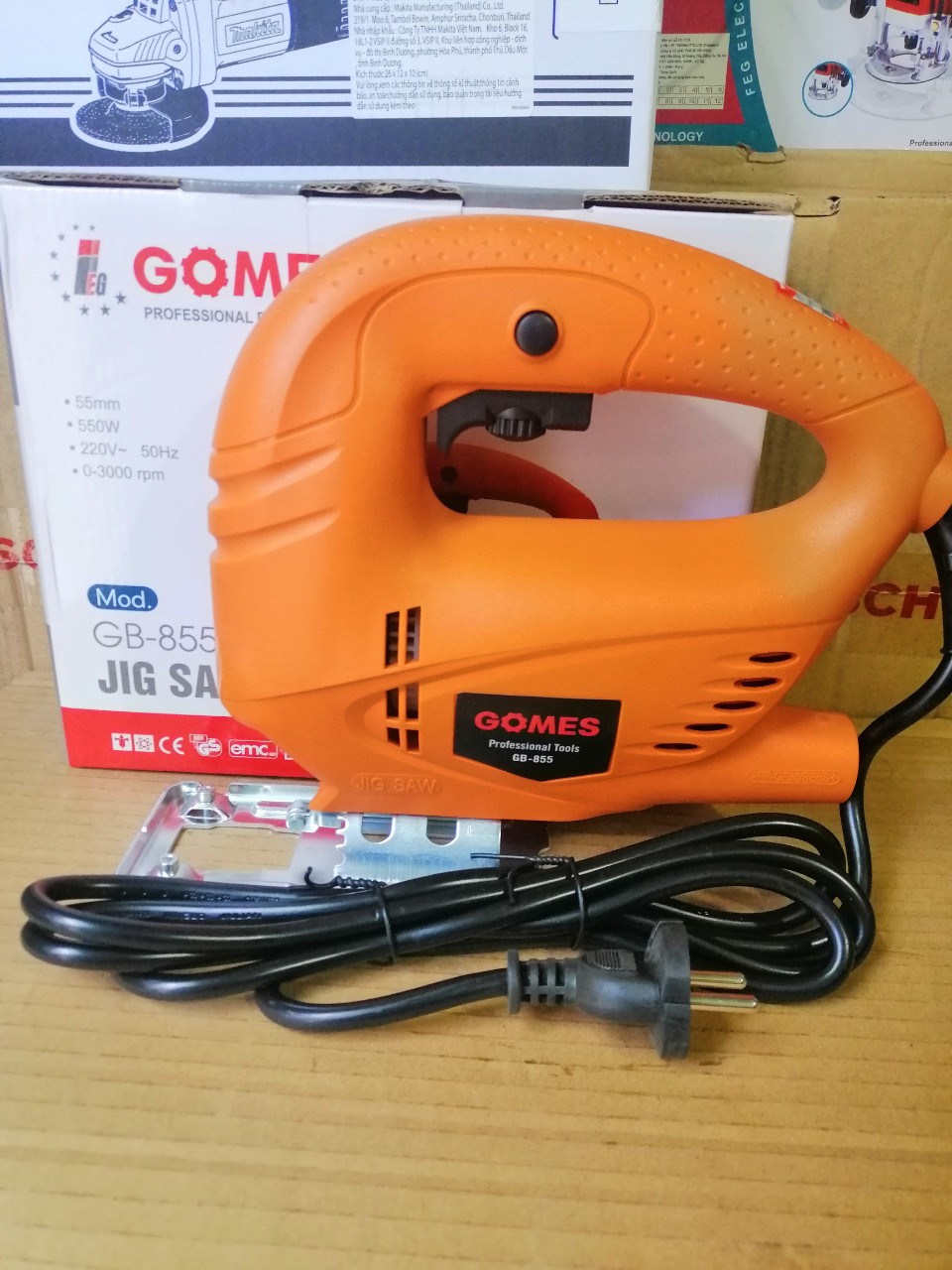[HCM]Máy cưa lọng cưa sọc 550W GOMES GB-855 Tặng kèm 1 lưỡi cưa sắt loại tốt