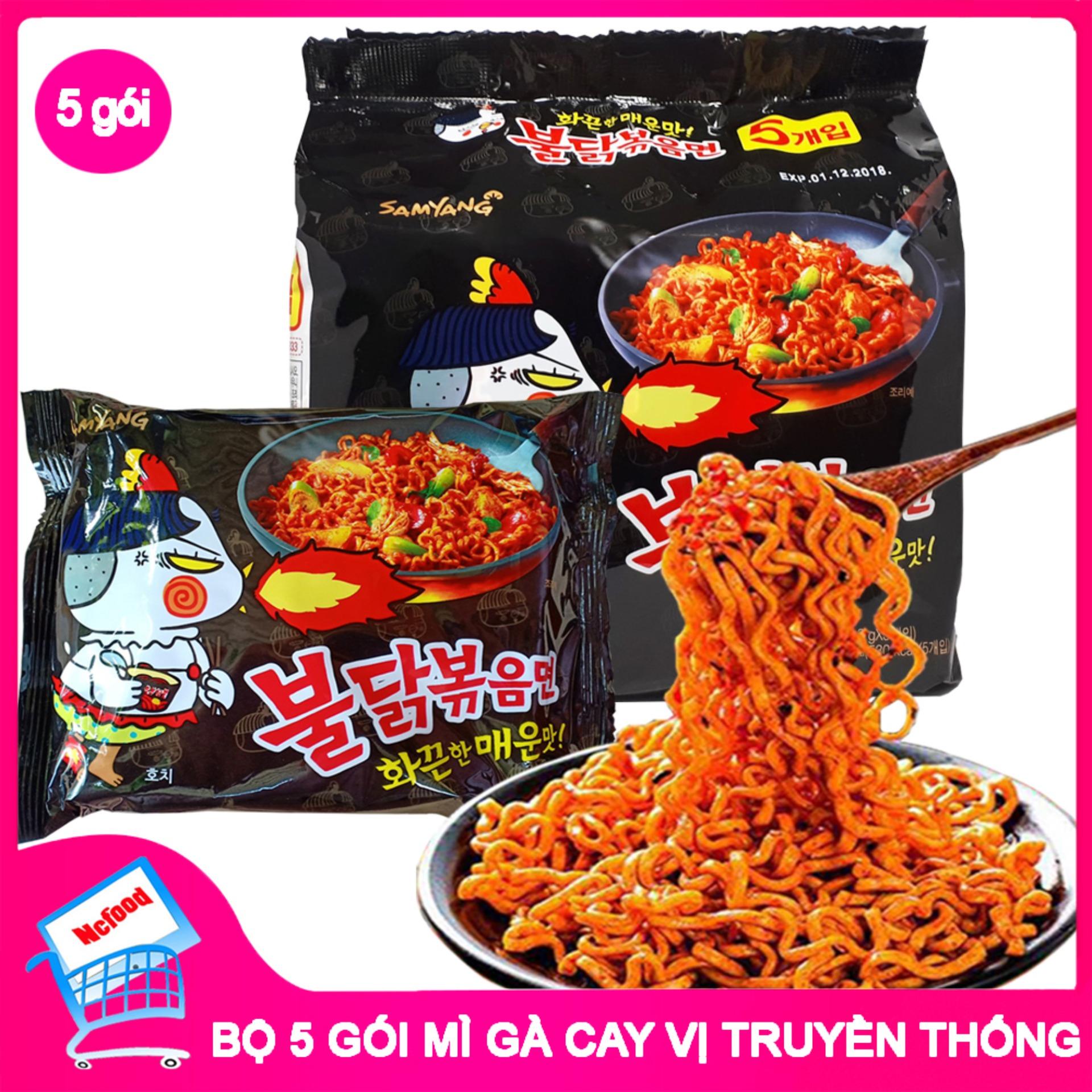 LỐC 5 GÓI MÌ KHÔ CAY SAMYANG HÀN QUỐC 140G (NCFOODVN)