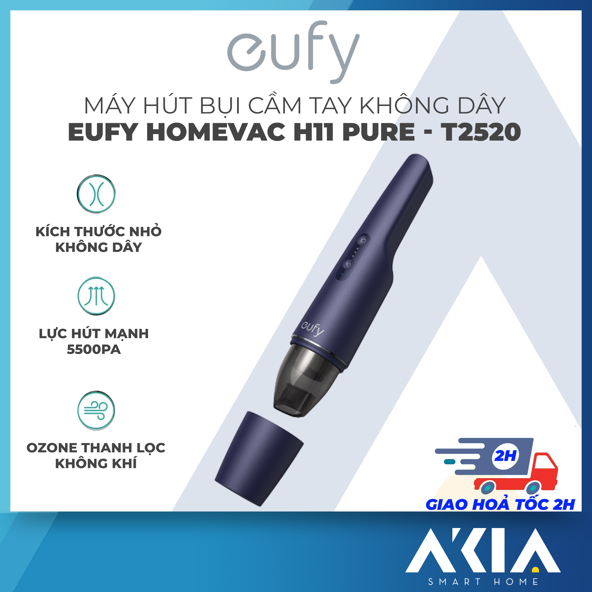 Máy hút bụi cầm tay không dây Eufy HomeVac H11 Pure - T2520