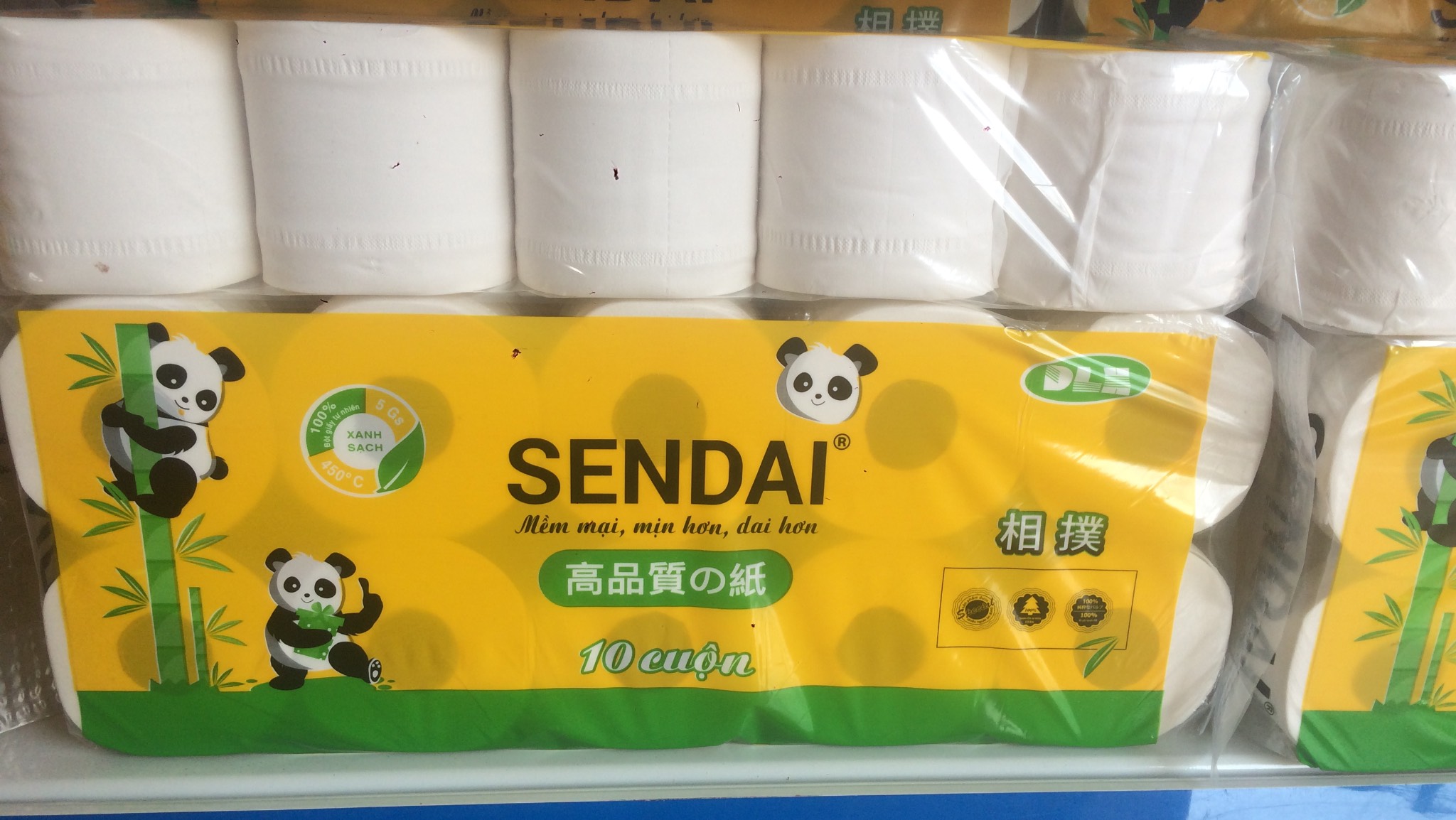 giấy vệ sinh SENDAI 10 cuộn 3 lớp chính hãng