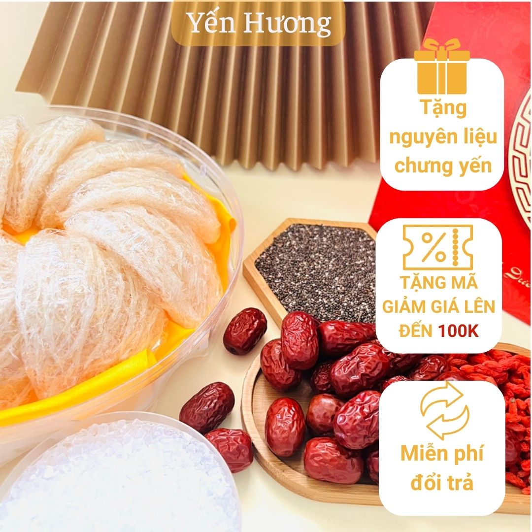 Tổ yến sào tinh chế sợi ngắn cao cấp yến hương yến sào nha trang khánh hòa 30gr