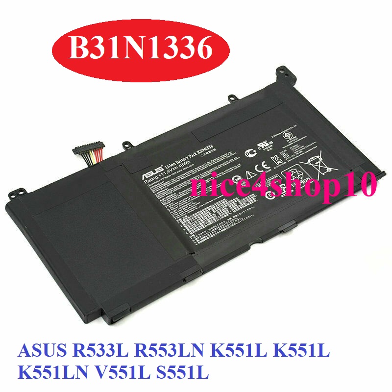 💥 pin laptop asus b31n1336 battery for asus r533l r553ln k551l k551l k551ln v551l s551l