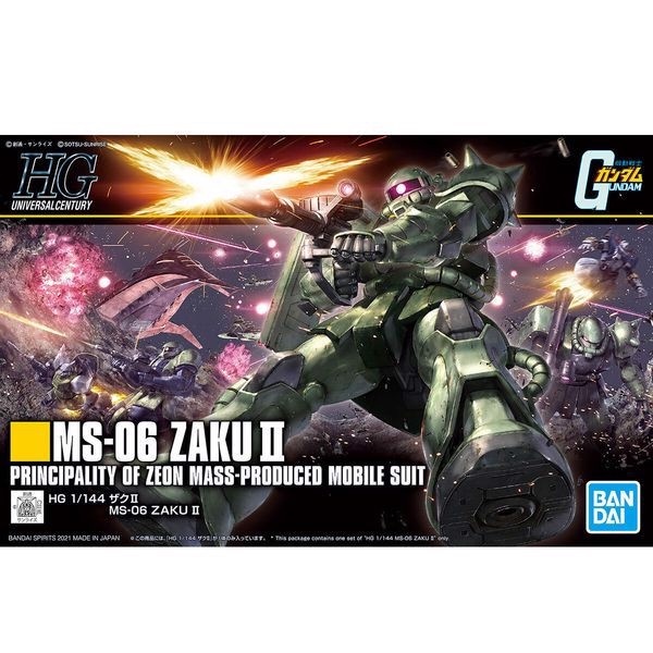 Mô hình lắp ráp Gundam HG 1/144 MS-06 ZAKU Ⅱ Bandai 241 - GDC 4573102615459