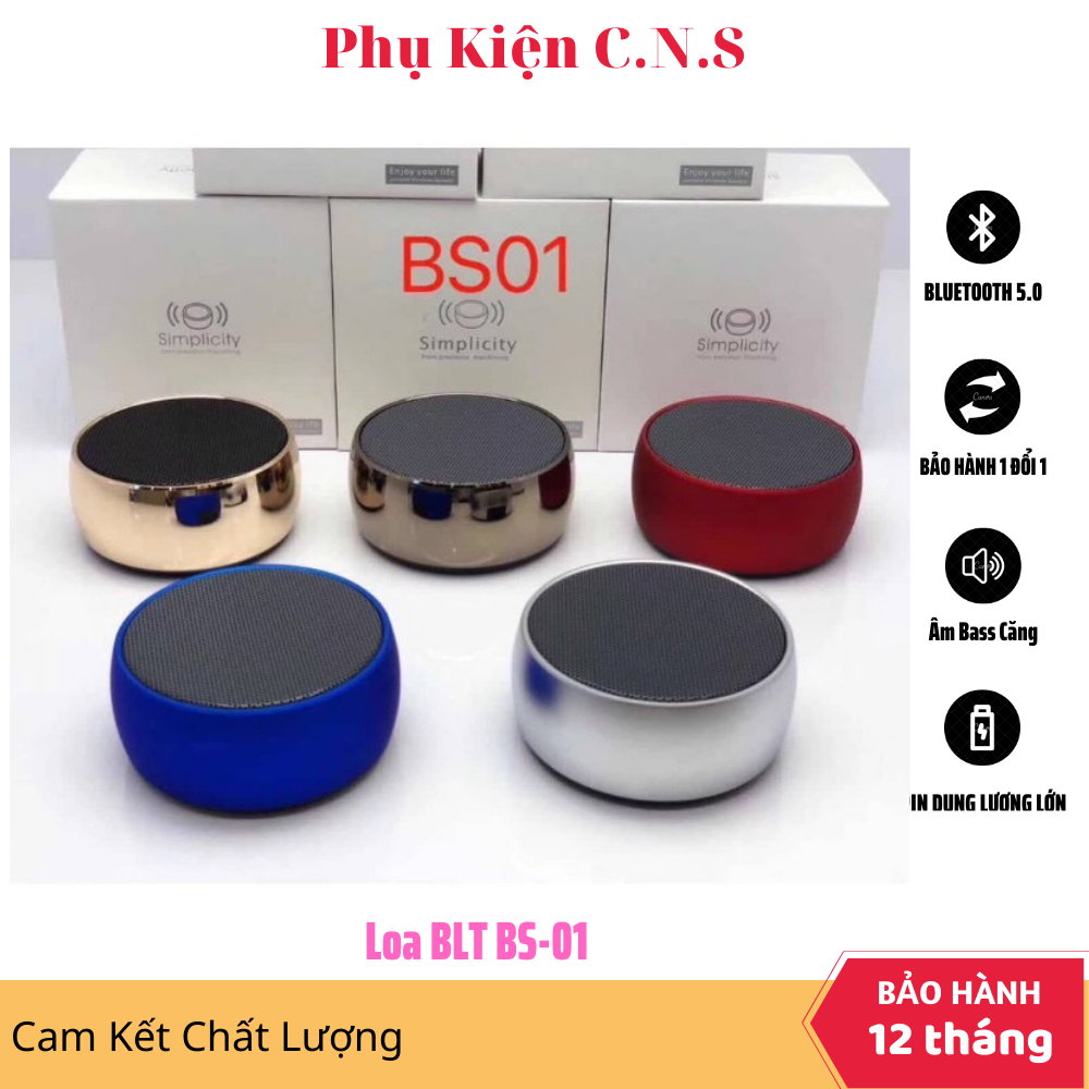 Loa Bluetooth BS01 vỏ thép của Đức loa bluetooth mini loa karaoke loa máy tính loa cầm tay, Hỗ trợ khe cắm thẻ nhớ TF