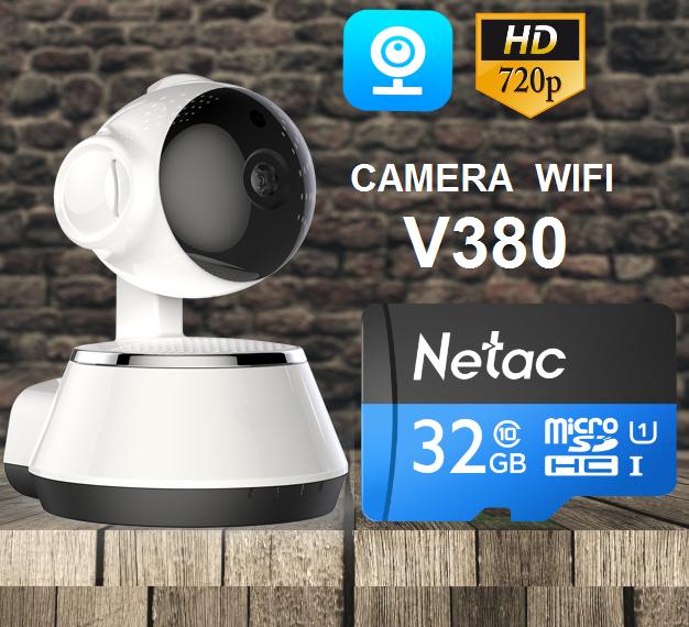 Camera quan sát ip v380 tặng kèm thẻ nhớ 32gb