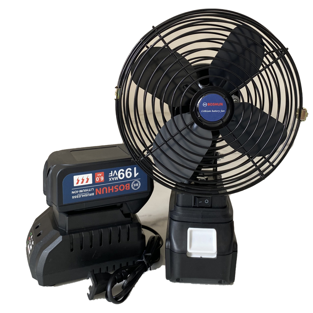 [BH 6 THÁNG] Quạt Mini Để Bàn 8inch KHÔNG CHỔI THAN, Quạt tích điện 199V quạt trên 4-5h liên tục Bảo hành 6 tháng toàn quốc