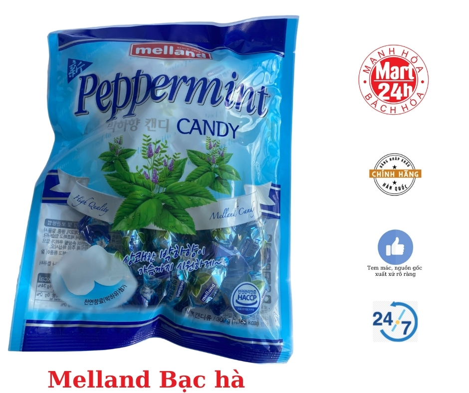 Kẹo Melland Bạc Hà Hàn Quốc 300g- Melland peppermin