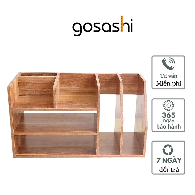 Kệ sách để bàn kệ sách đứng nhiều tầng kệ sách gỗ để bàn tủ sách mini giá sách để bàn gỗ kệ gỗ lắp ráp đa năng kệ gỗ decor phòng kệ để hồ sơ vân gỗ sang chảnh