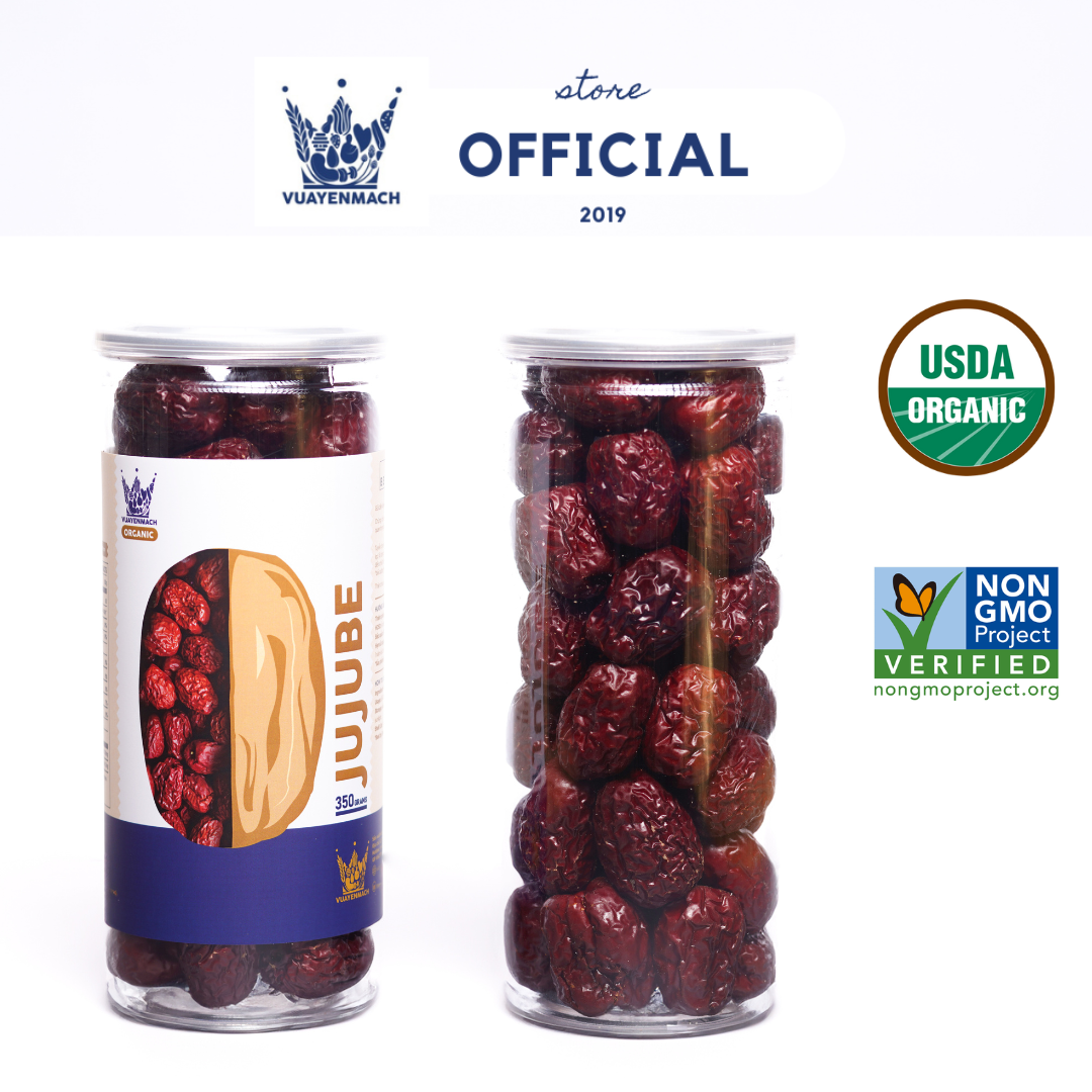 Táo Đỏ Hàn Quốc Vua Yến Mạch thượng hạng sấy khô đặc biệt loại 1 hộp 350gr Healthy Food