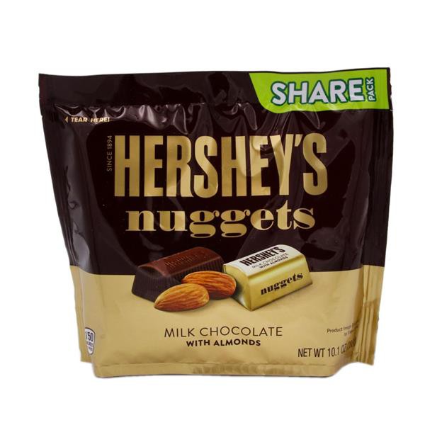Socola Đắng Hershey Nuggets Bọc Hạnh Nhân Special Dark Mildly Sweet Chocolate gói 286gr Mỹ