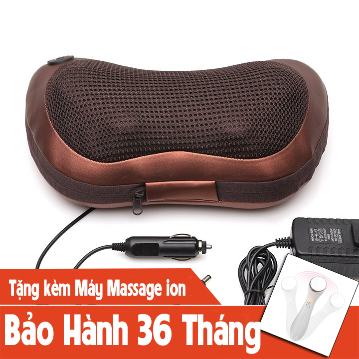 Gối matxa 8 bi-máy matxa cầm tay ,gối massage,massage trị liệu cao cấp - có chế độ mát xa có hồng ngoại và không hồng ngoại-bảo hành 12thang.