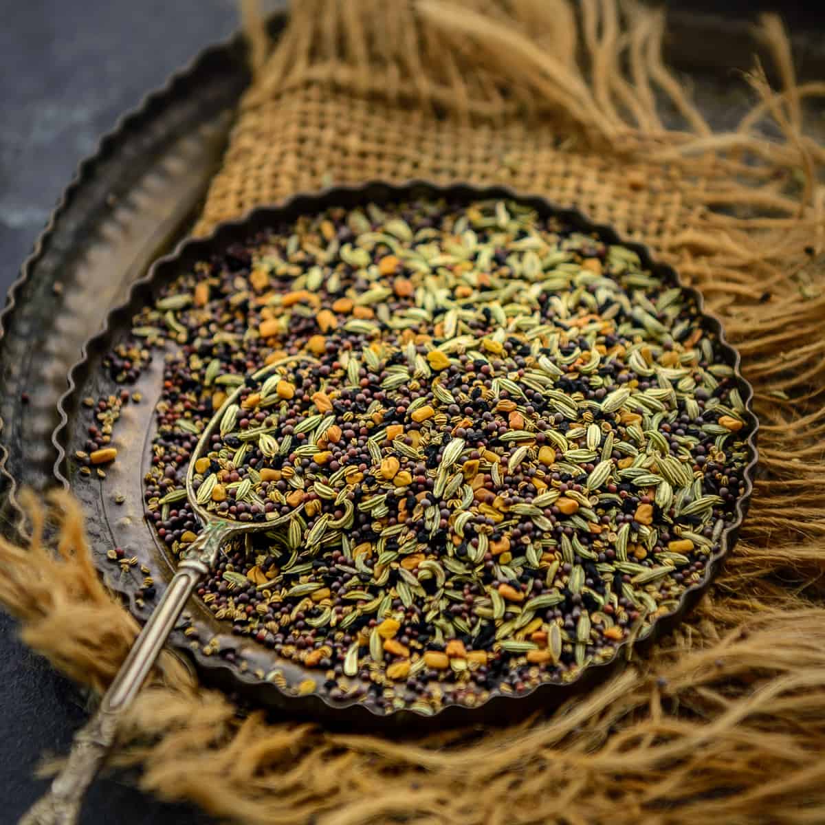 Panch Phoran 5herbs (Fenugreek, cumin, black cumin, fennel, black mustard) (100g)