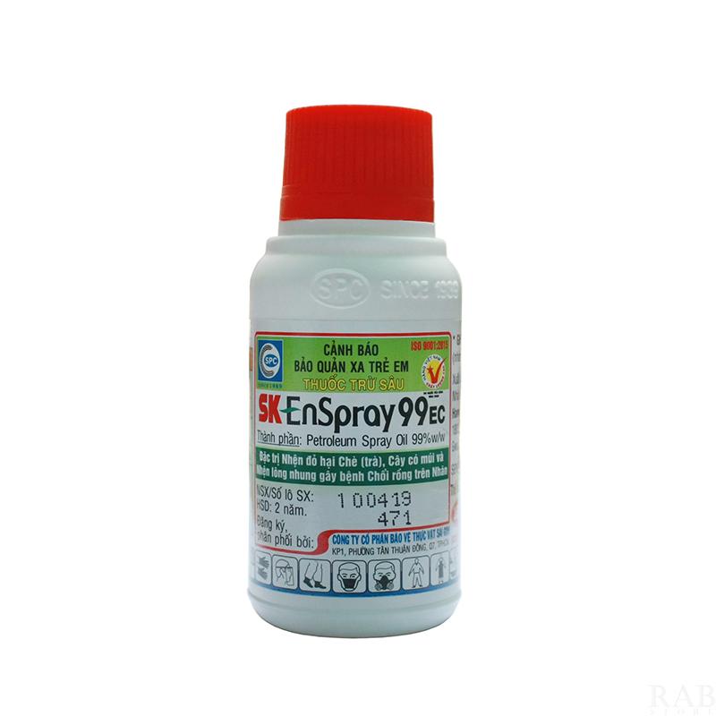 Dầu Khoáng Enspray 99EC 100ml, - Diệt và ngừa nhện đỏ rất tốt (làm cho ung trứng).   không độc, không hôi.  - Nên dùng quanh năm để bảo vệ cho cây lan không bị nhện đỏ tấn công. Khoảng 1 tháng dùng 1 lần.