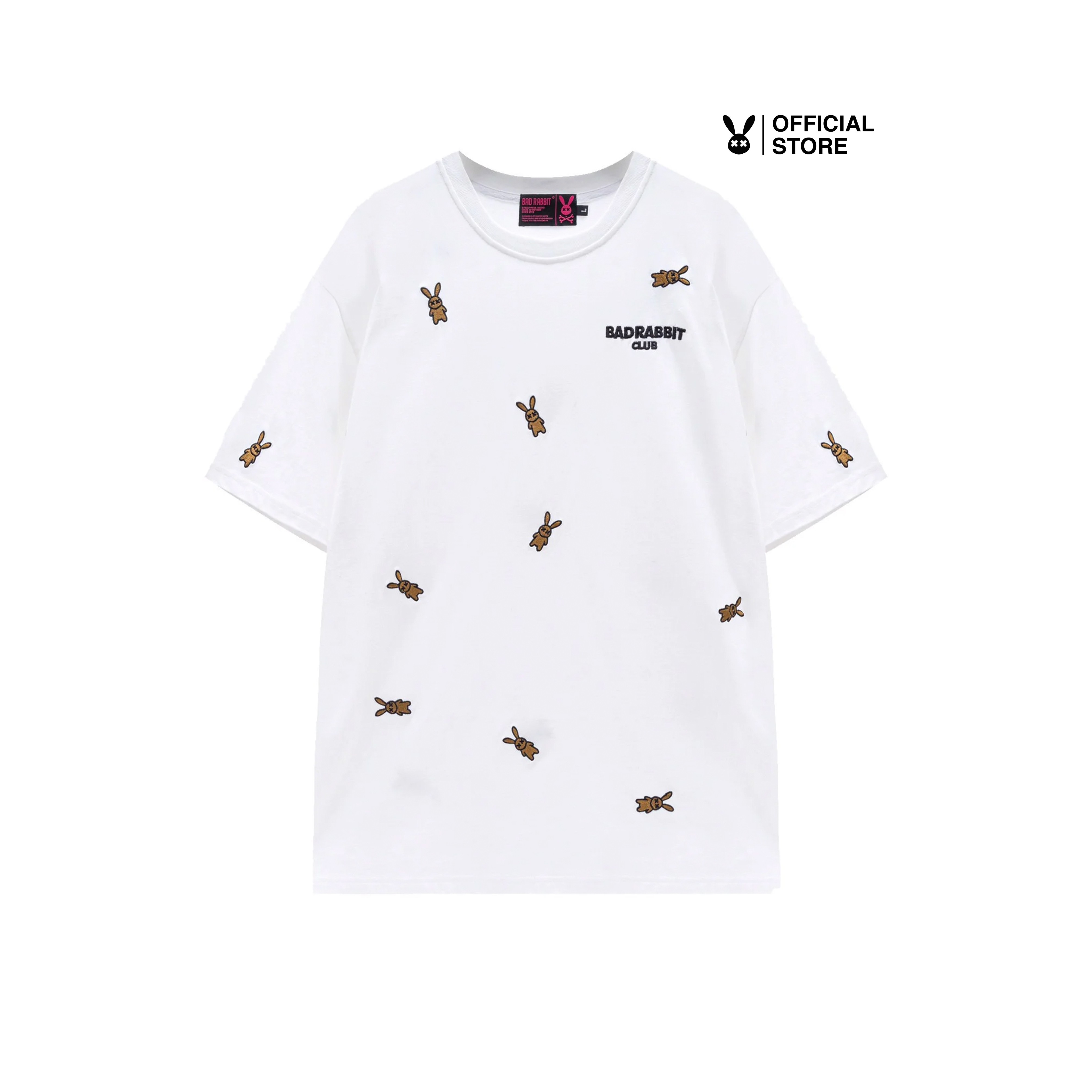 Áo Thun Unisex Bad Rabbit RABBIES - Trắng - 100% Cotton - Local Brand Chính Hãng