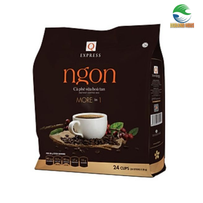 Cà Phê Ngon Trần Quang ( cà phê sữa More in 1), gói 24 tip