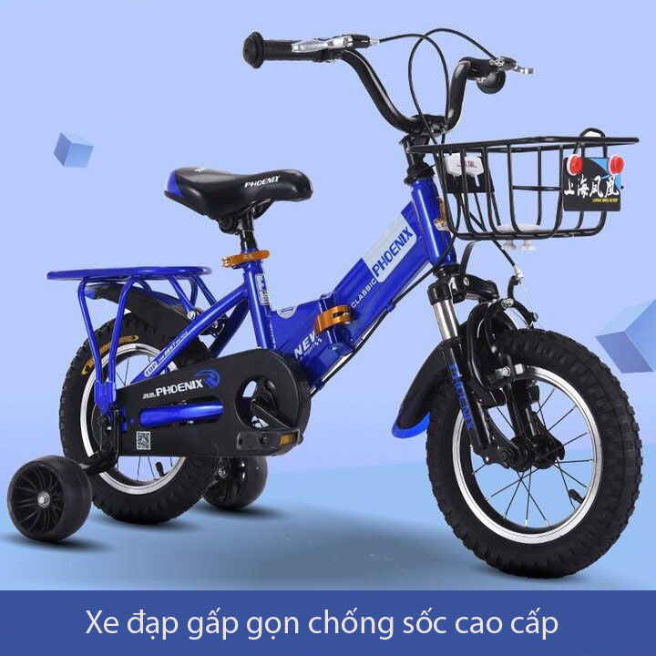 Xe đạp gấp gọn Phoenix 12icnh cao cấp có giảm xóc A8