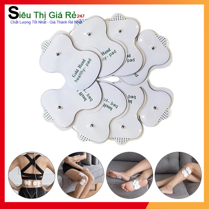Bộ 24 miếng dán massage xung điện rẻ, bền dành cho máy massage vật lý trị liệu ( miếng dán mát xa )