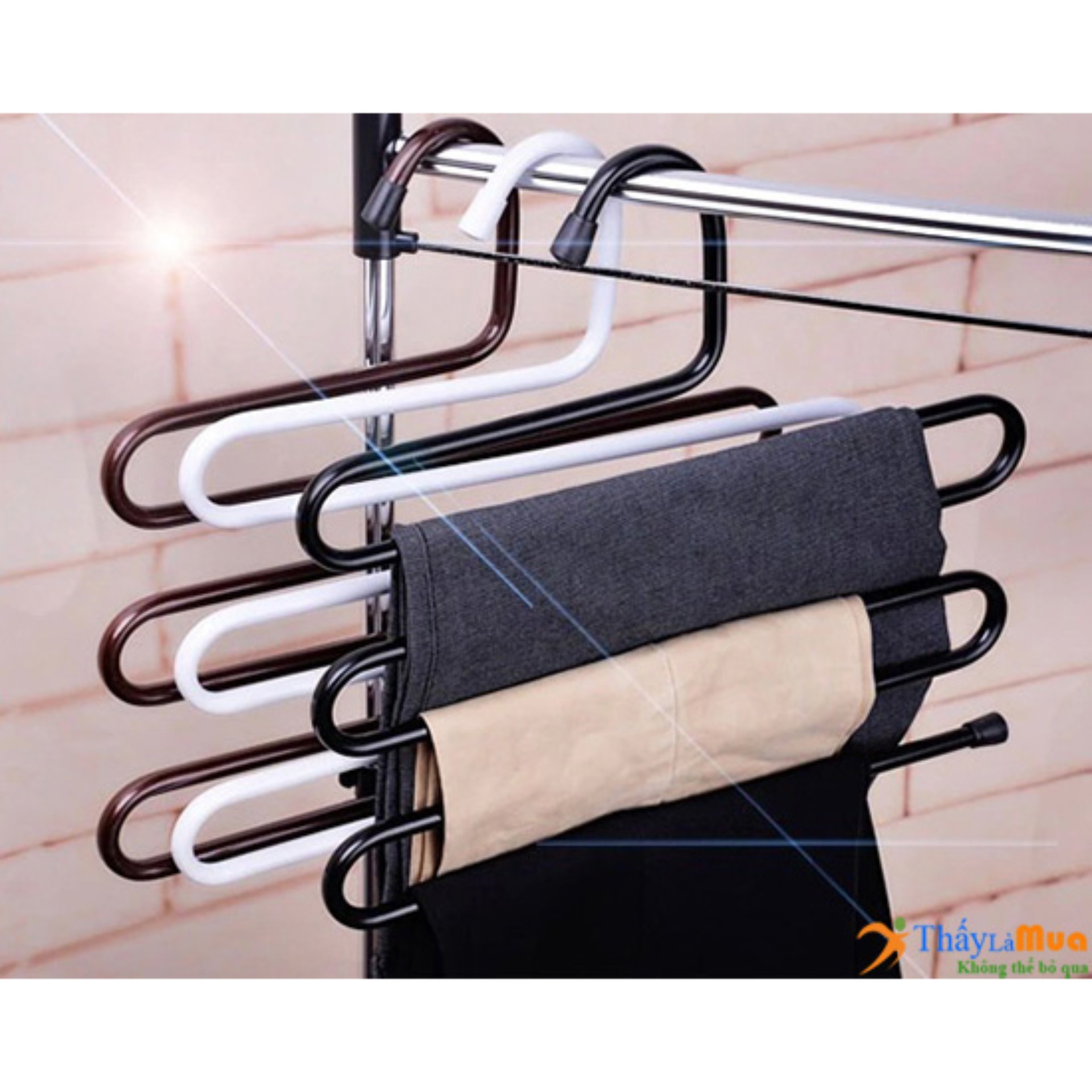 Móc treo quần áo đa năng 5 tầng , móc treo tiện lợi, giúp tiết kiệm không gian tủ quần áo