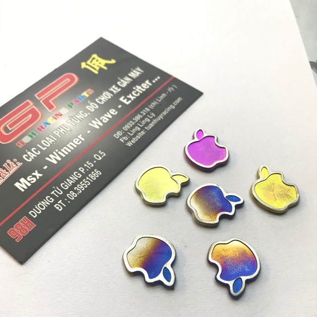 Tem Logo Trái Táo Iphone Màu Ngẫu Nhiên Thông Dụng Dán Mọi Vị Trí Trên Xe Ốp Lưng Đt Gắn Trực Tiếp Đt