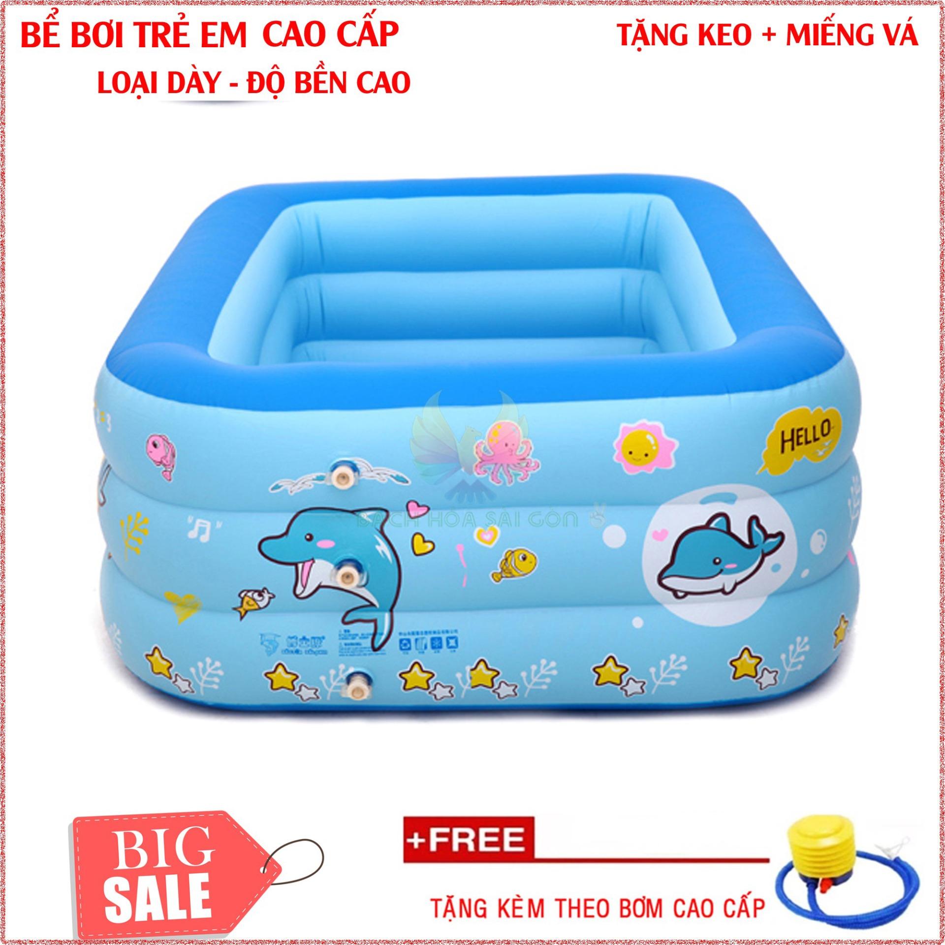 Bể bơi phao trẻ em Cao Cấp 3 tầng 1m3  Giúp bé thỏa thích vui chơi, Xua đi nóng nực, Chất liệu siêu bền - tuyệt đối An toàn cho bé, Tặng phiếu bảo hành 1 năm Toàn quốc