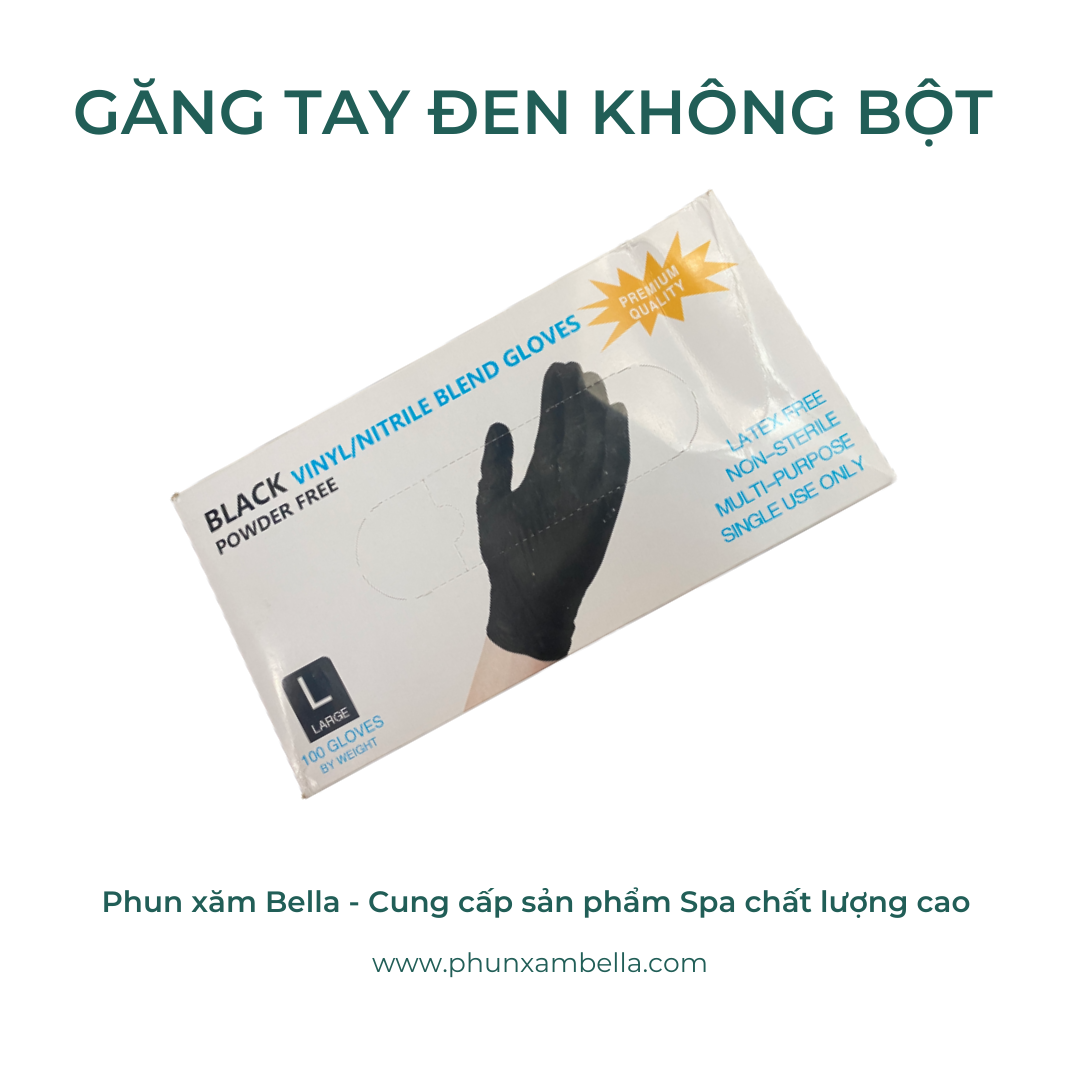 Găng tay đen không bột