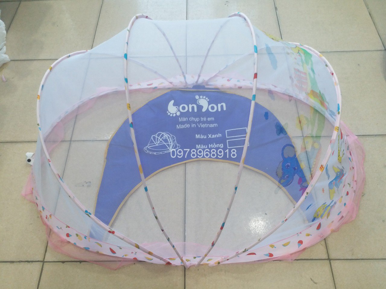 Màn mùng lưới chụp chống muỗi gấp gọn thông minh che chắn cho bé sơ sinh, trẻ em ngủ