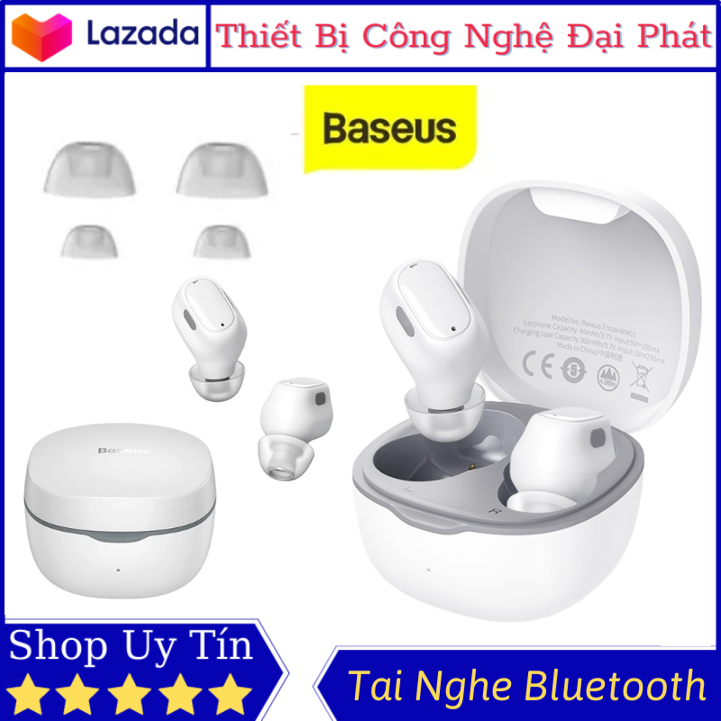 Tai nghe bluetooth 5.3 baseus wm01 tws tai nghe nhét tai không dây chống ồn hiệu quả