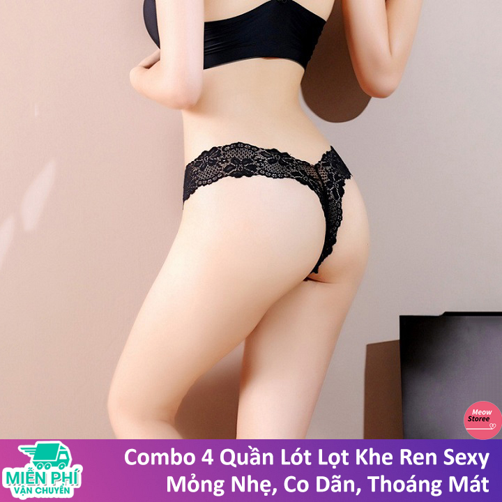 Combo 4 Quần Lót Lọt Khe Ren Sexy
