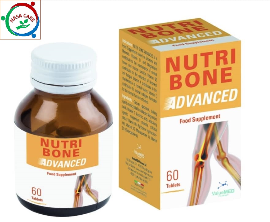 Canxi hữu cơ _ nutri bone advanced _ 60 viên _ hộp vàng cam