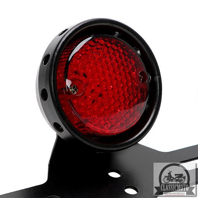 ĐÈN XE MÁY ĐỘ CLASSIC - Đèn hậu độ Tổ Ong có kèm pad biển số chất liệu thép sơn tĩnh điện