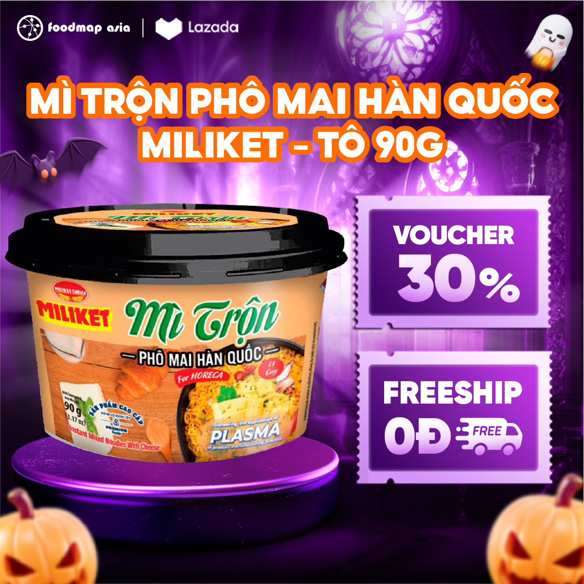 Mì Trộn Miliket Phô Mai Hàn Quốc - Tô 90g