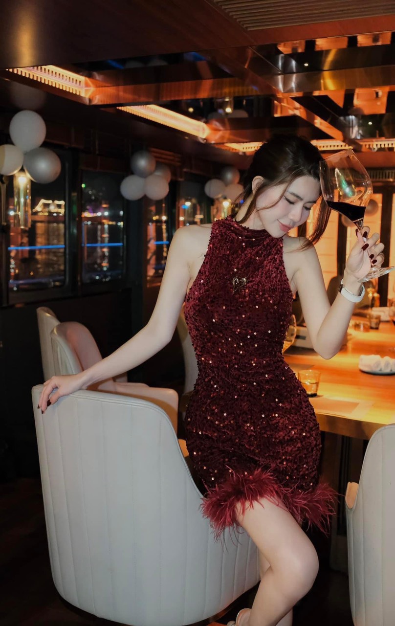 Đầm cody sát nách nhung kim sa tripble t dress phốilông tơ - free size dưới 55kg - ms04hd
