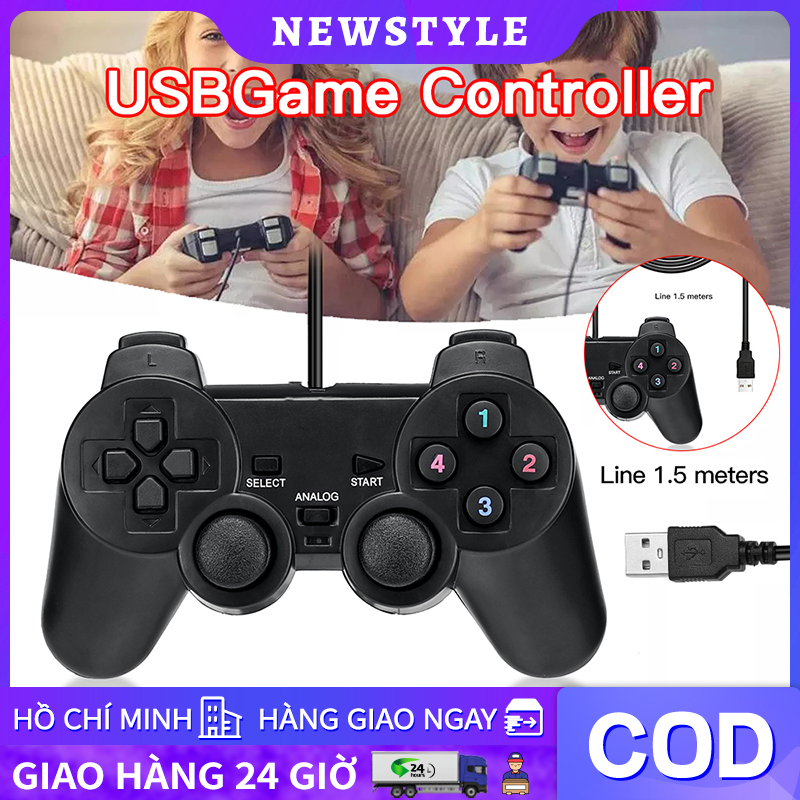 Tay cầm chơi game điều khiển cần điều khiển kép không dây 2.4GHz Tay cầm chơi game cho PS2 PC TV Box