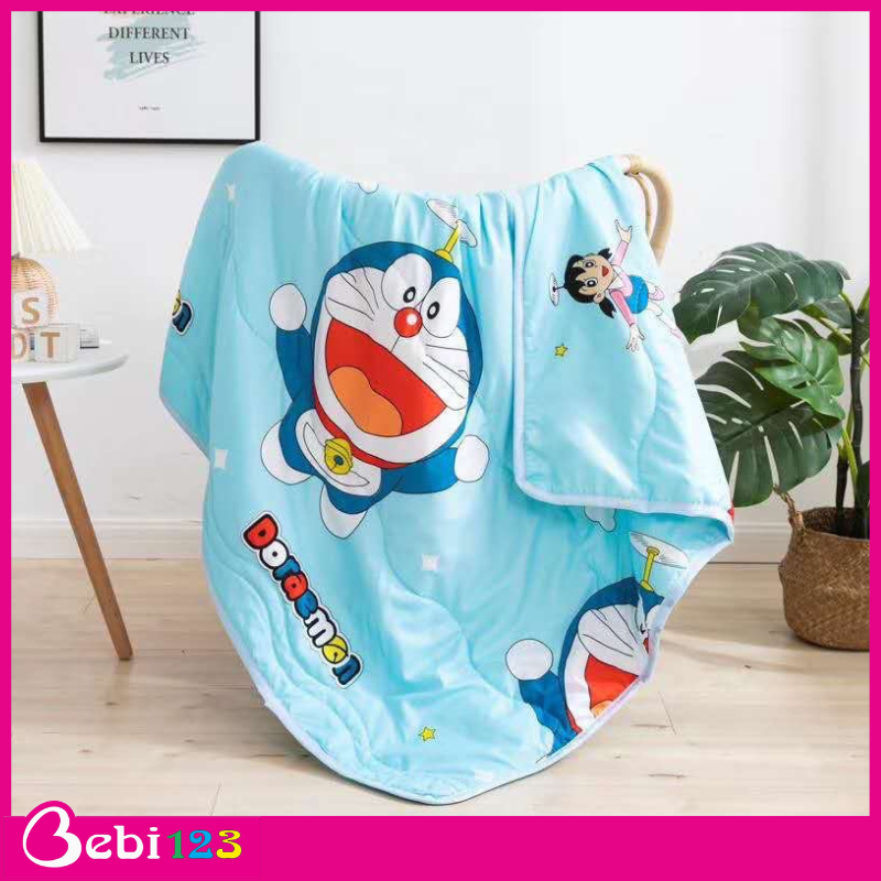 Chăn mền đũi mềm mát hoạt hình 2 mặt loại đẹp cho bé yêu