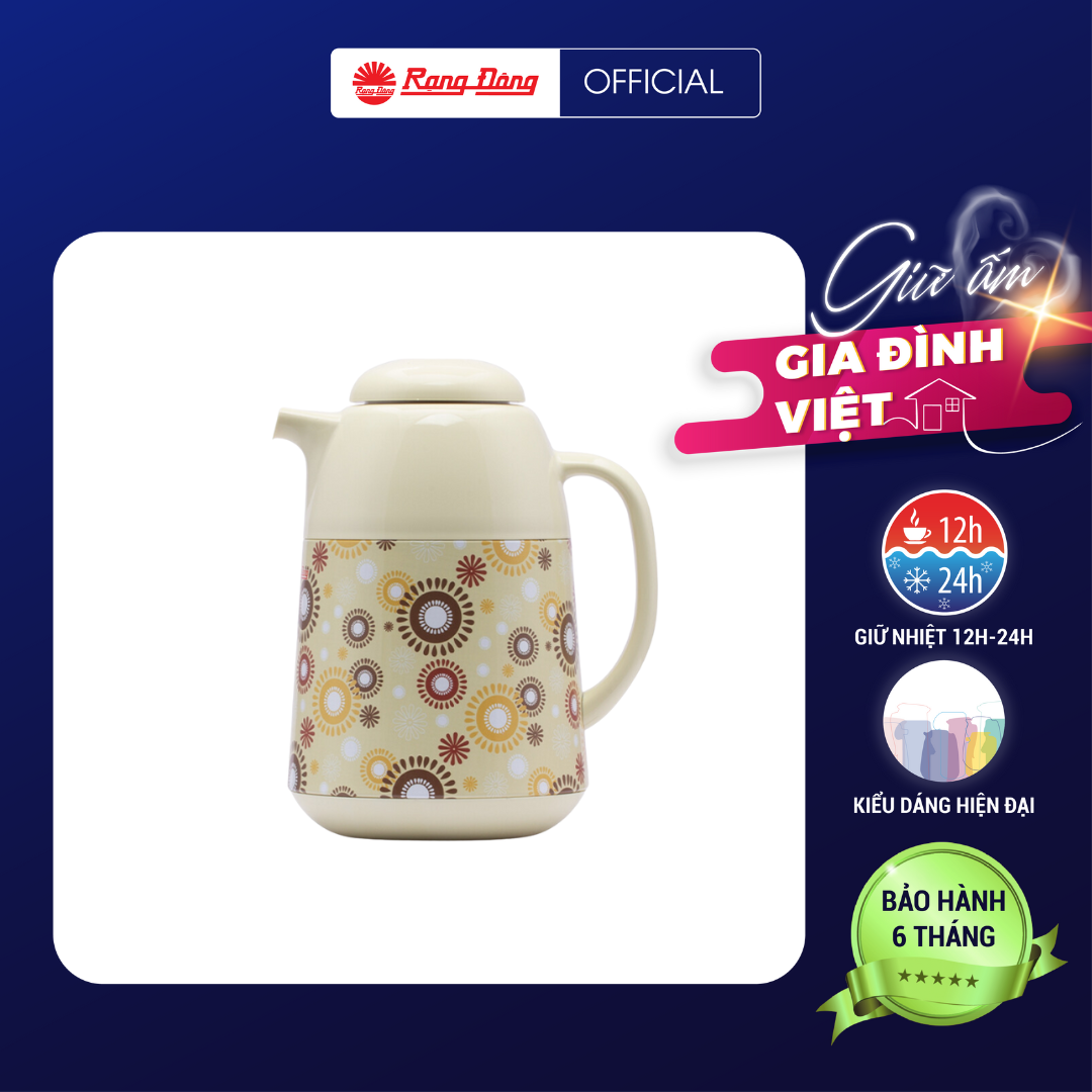 Phích Pha trà 1 Lít RD 1045 TS.E Chính hãng Rạng Đông Khả năng giữ nhiệt lâu Ruột thủy tinh chất lượng cao Thiết kế tinh tế sang trọng