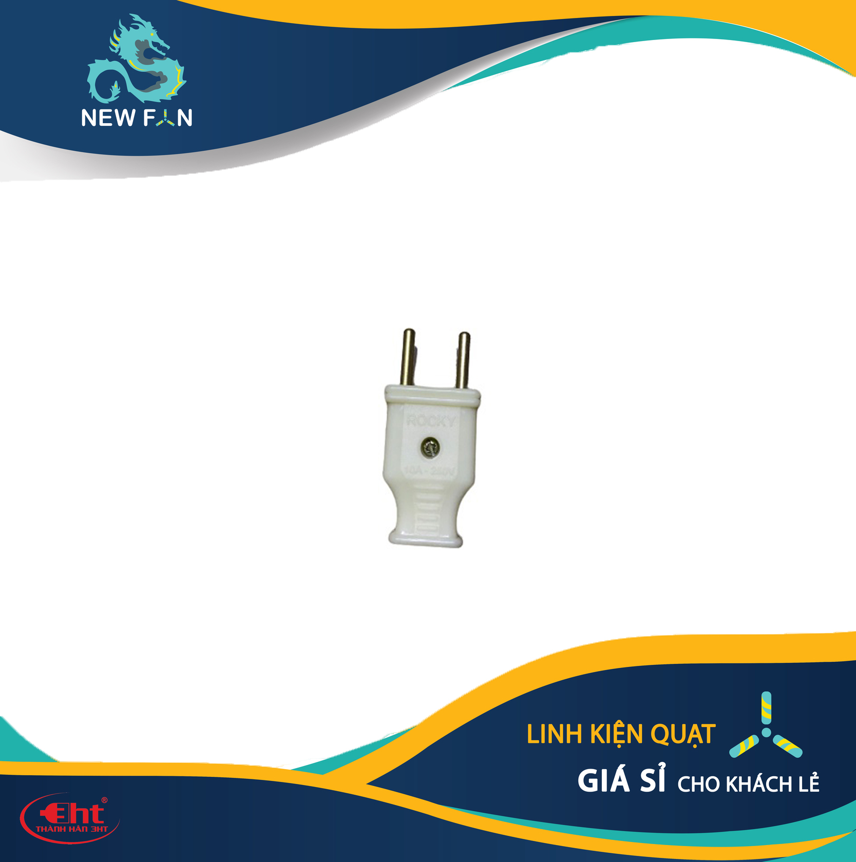 Phích cắm điện đực giá rẻ - 3ht