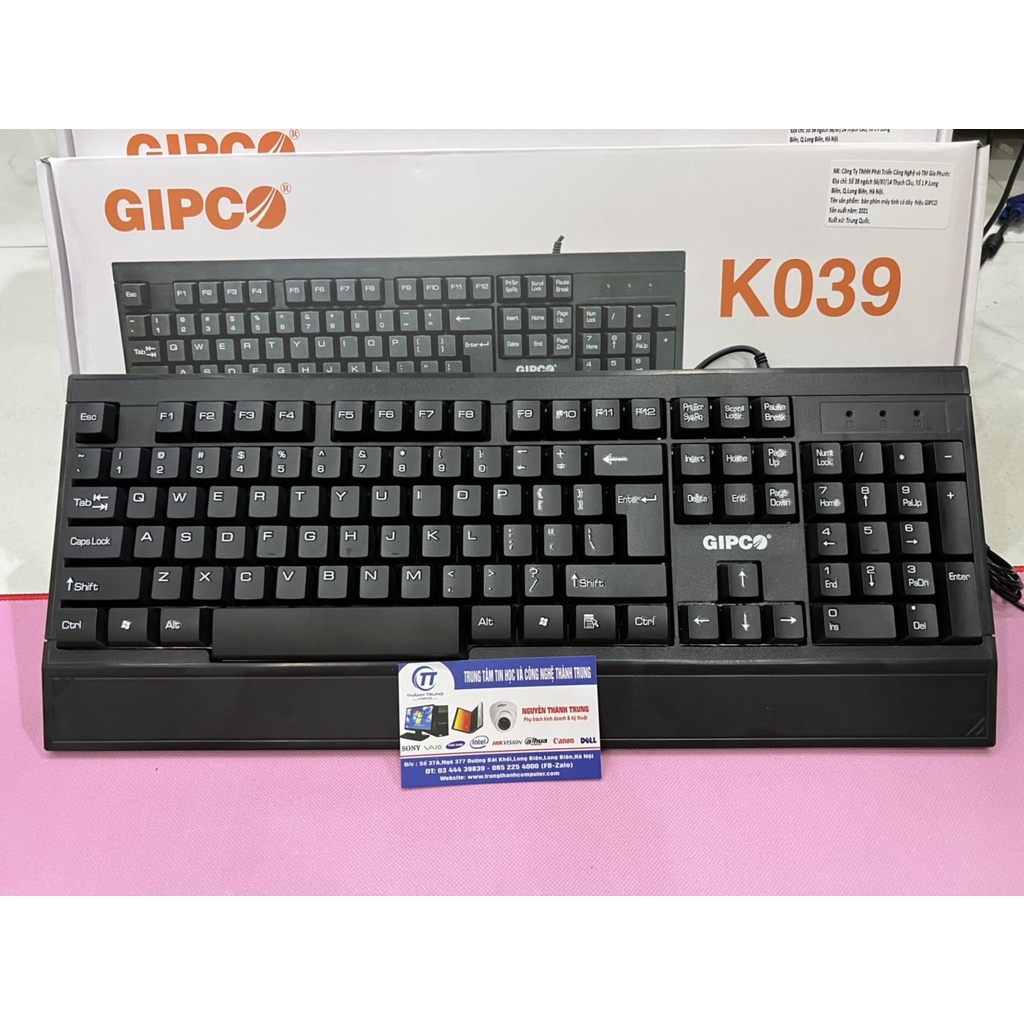 ✟❧♦ Bộ Bàn Phím Chuột Có dây GIPCO K039Chuột Gipco M059 - USB giá rẻ