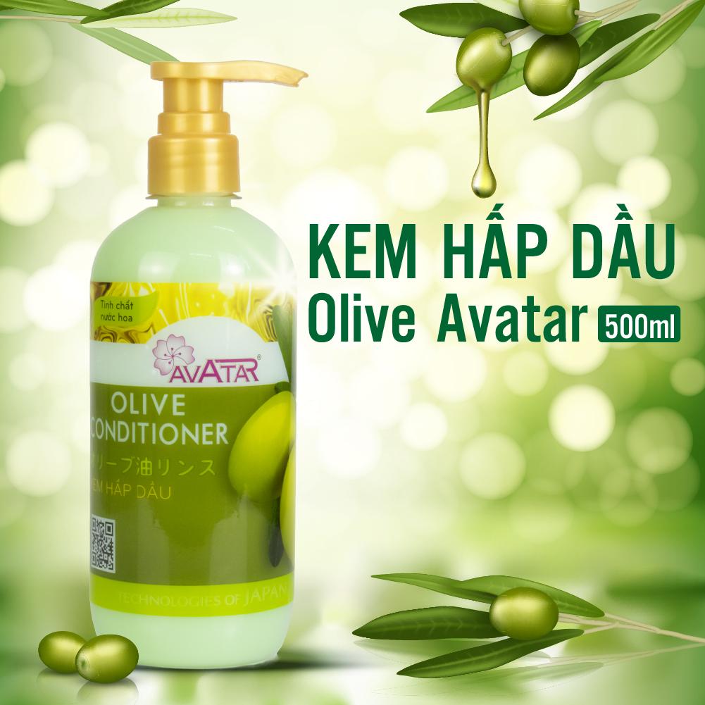 Dầu xả Olive Avatar 500ml Nuôi dưỡng tóc Chắc khỏe Chống gãy rụng Tóc Dài Suôn Mềm mượt