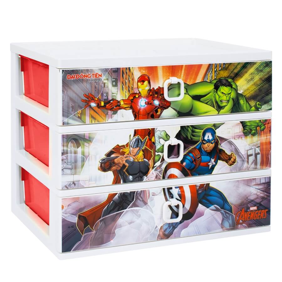 TỦ NHỰA MIOS 3 NGĂN BIỆT ĐỘI SIÊU ANH HÙNG AVENGER ĐẠI ĐỒNG TIẾN T1620DP