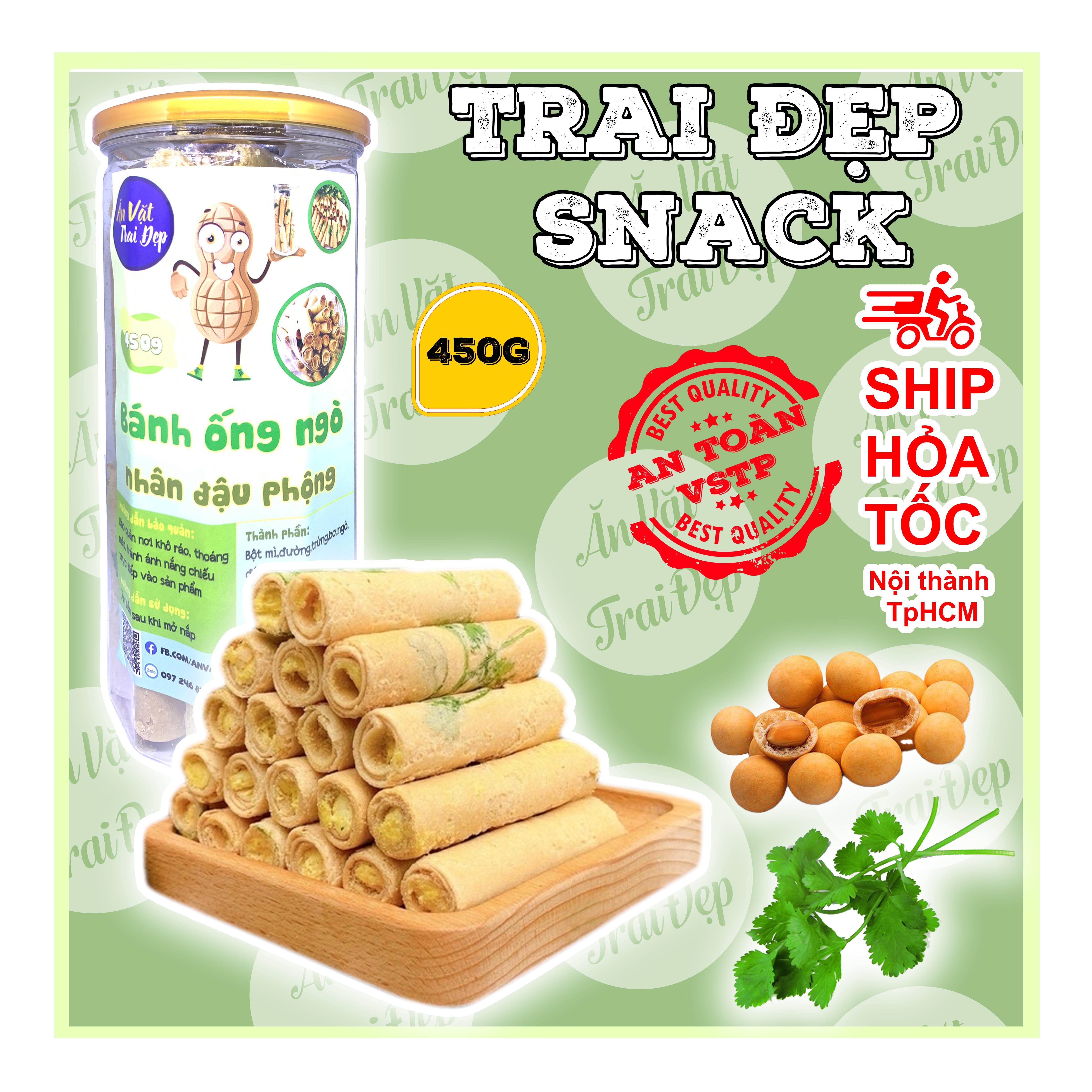 Bánh Ống Ngò Nhân Đậu Phộng Trai Đẹp 450G