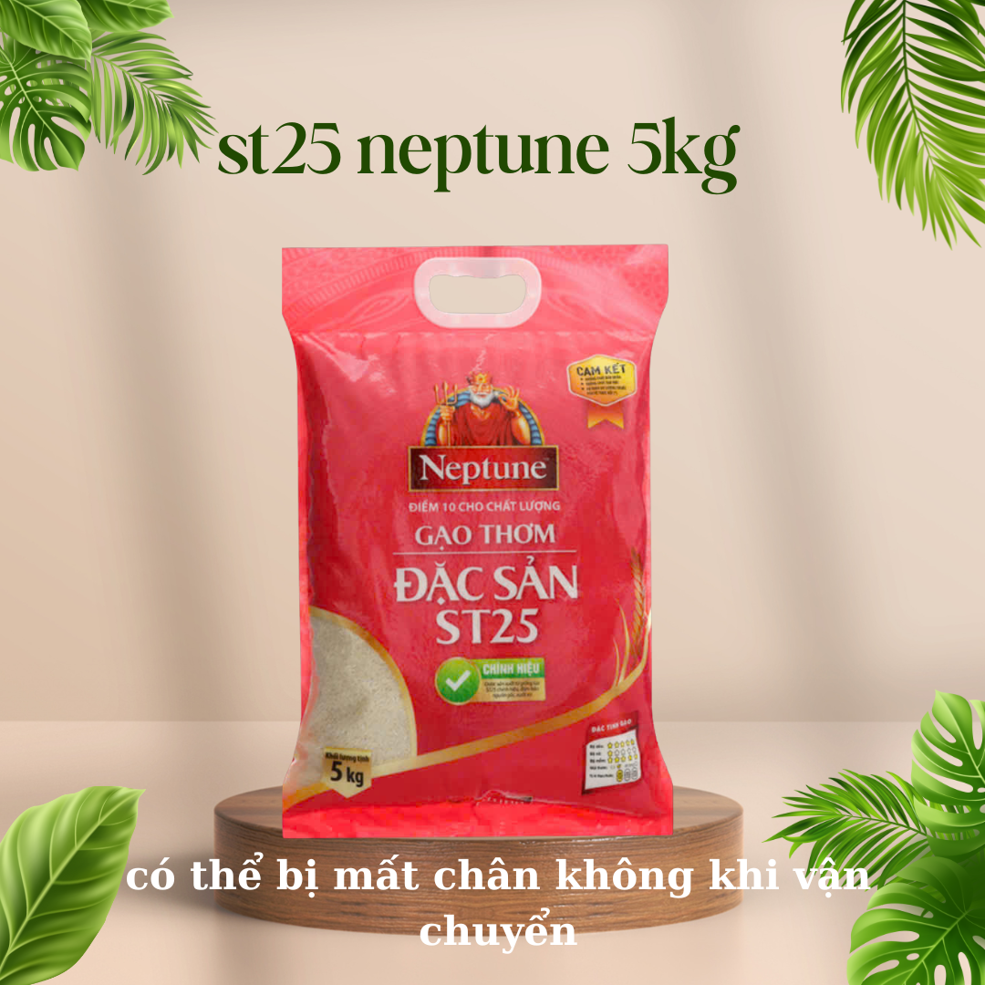 5kg gạo thơm đặc sản st25 Neptune dẻo mềm